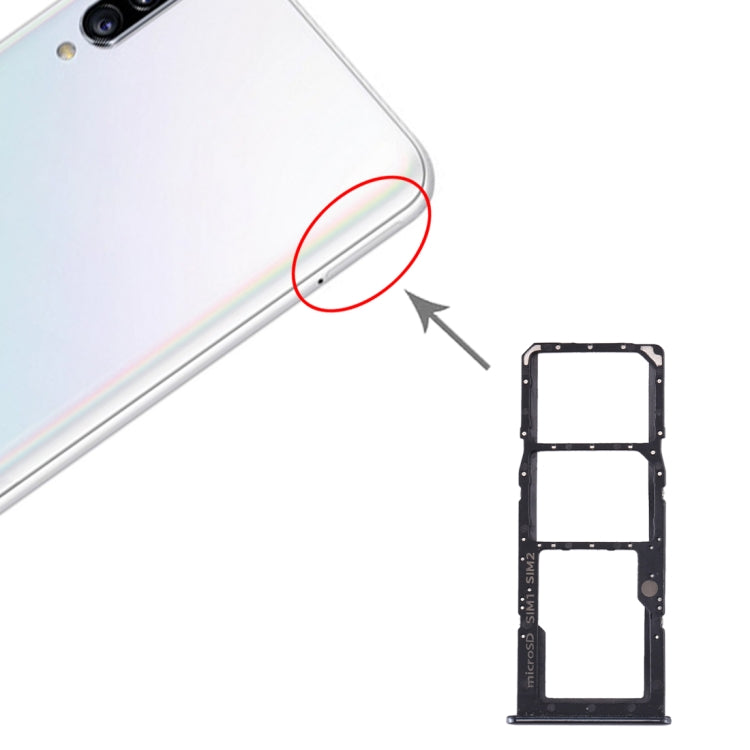 For Samsung Galaxy A30s SIM Card Tray + SIM Card Tray + Micro SD Card Tray (Black) - free shipping - PMc TechLife - Order now!
