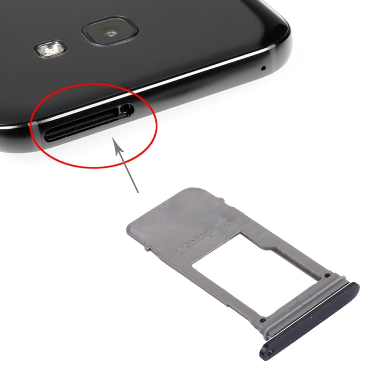 For Galaxy A5 (2017) / A520 & A7 (2017) / A720 SIM Card Tray + Micro SD Card Tray, Single Card (Black) - free shipping - PMc TechLife - Order now!