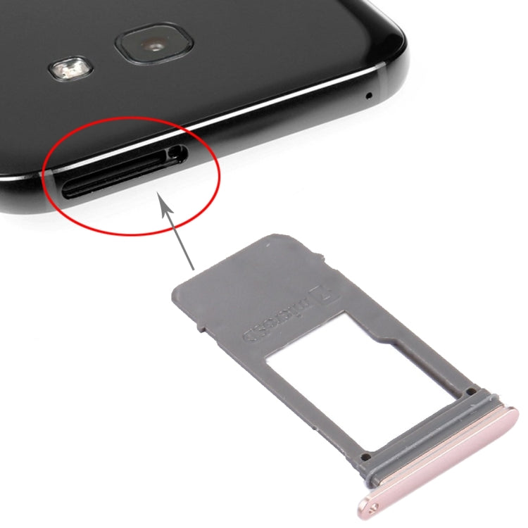 For Galaxy A5 (2017) / A520 & A7 (2017) / A720 SIM Card Tray + Micro SD Card Tray, Single Card (Pink) - free shipping - PMc TechLife - Order now!
