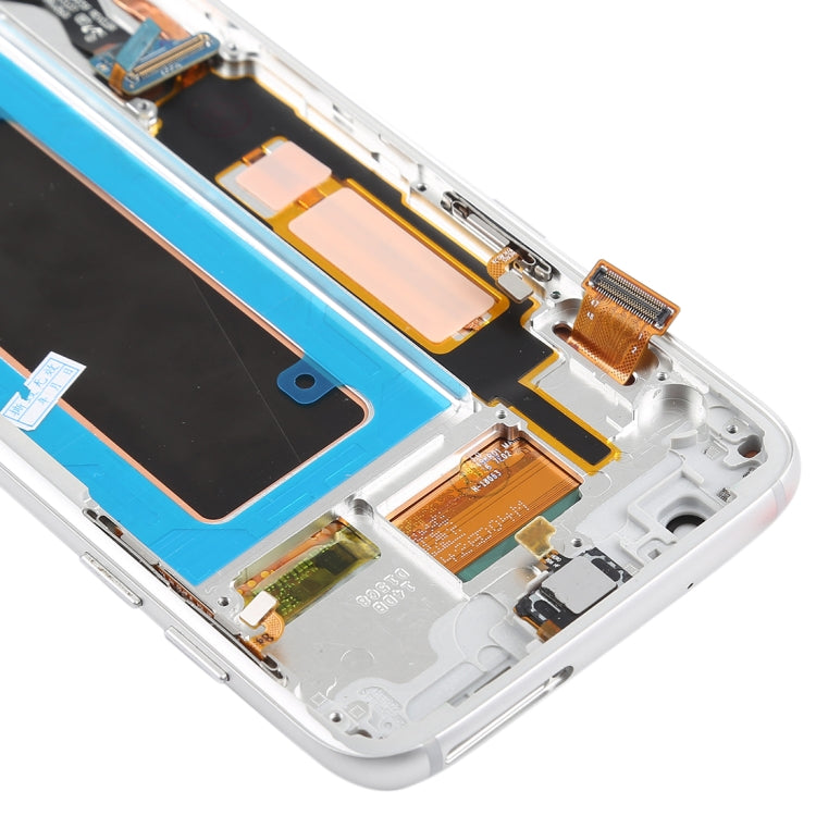 Original Super AMOLED Material LCD Screen and Digitizer Full Assembly(with Frame / Charging Port Flex Cable / Power Button Flex Cable / Volume Button Flex Cable) for Galaxy S7 Edge / G935F / G935FD(Silver) - free shipping - PMc TechLife - Order now!