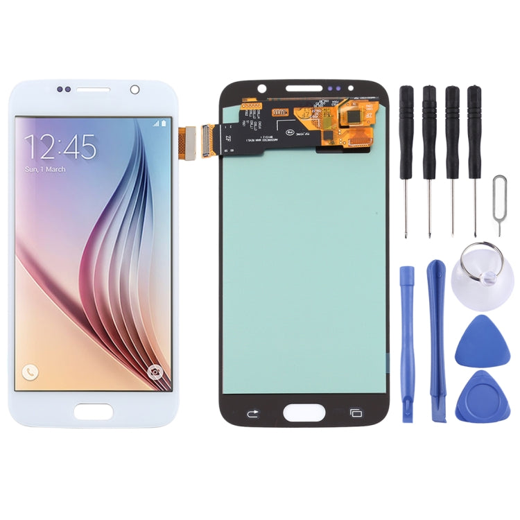 OLED LCD Screen for Samsung Galaxy S6 with Digitizer Full Assembly (White) - free shipping - PMc TechLife - Order now!