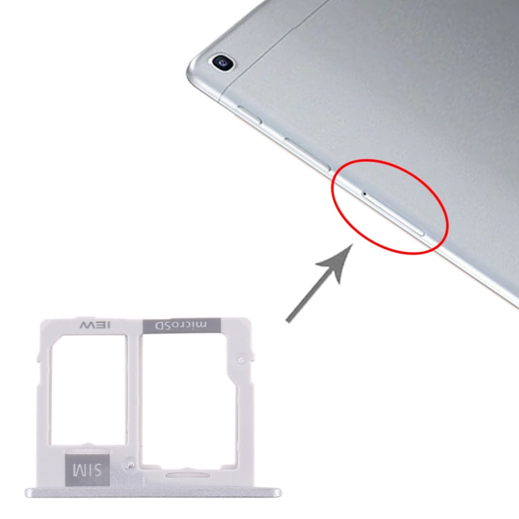 For Samsung Galaxy Tab A 10.1 (2019) / SM-T515 SIM Card Tray + Micro SD Card Tray (Silver) - free shipping - PMc TechLife - Order now!