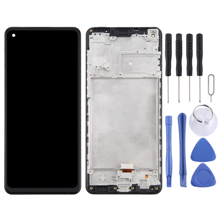 OEM LCD Screen for Samsung Galaxy A21s / SM-A217 Digitizer Full Assembly with Frame (Black) - free shipping - PMc TechLife - Order now!