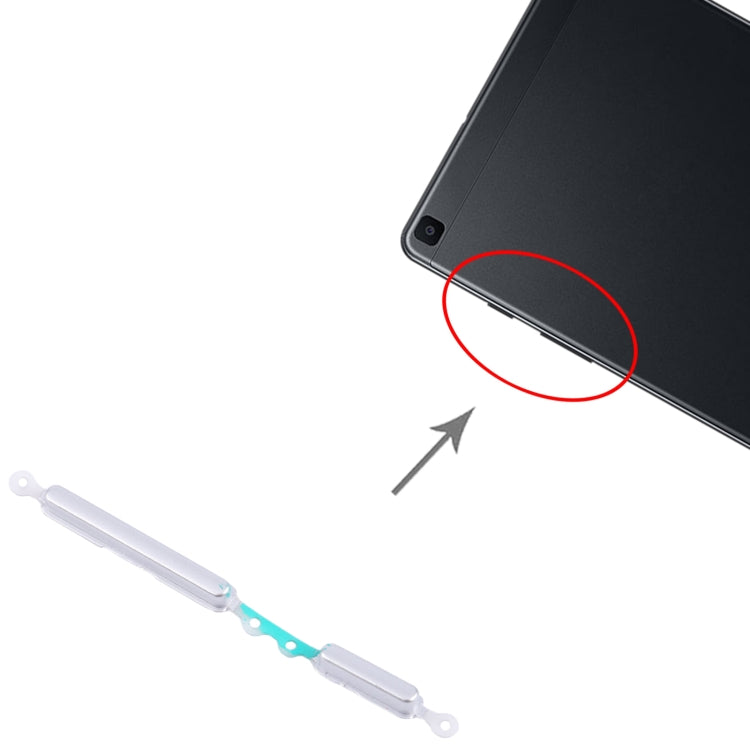 For Samsung Galaxy Tab A 8.0 2019 SM-T290/T295 1set Original Power Button + Volume Control Button (Silver) - free shipping - PMc TechLife - Order now!