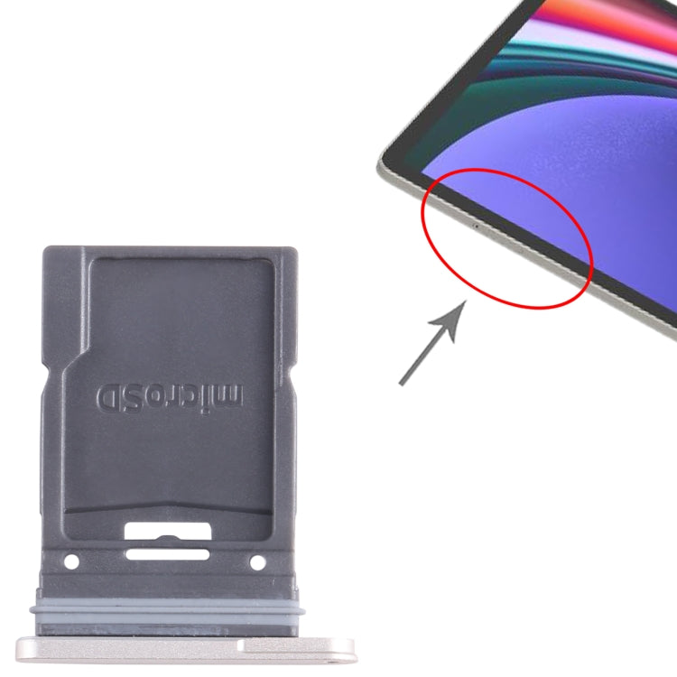 Micro SD Card Tray for Samsung Galaxy Tab S9 SM-X710 WiFi Edition (Silver) - free shipping - PMc TechLife - Order now!