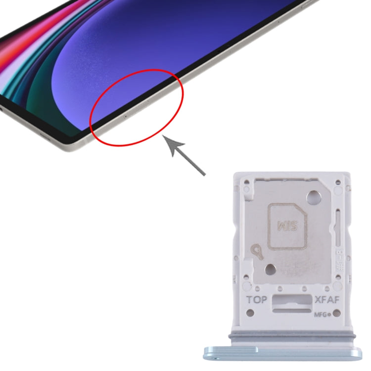 Original SIM + Micro SD Card Tray for Samsung Galaxy Tab S9+ (Green) - free shipping - PMc TechLife - Order now!