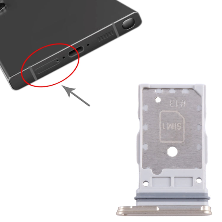For Samsung Galaxy S24 / S24+ 5G Original  SIM + SIM Card Tray (Gold) - free shipping - PMc TechLife - Order now!