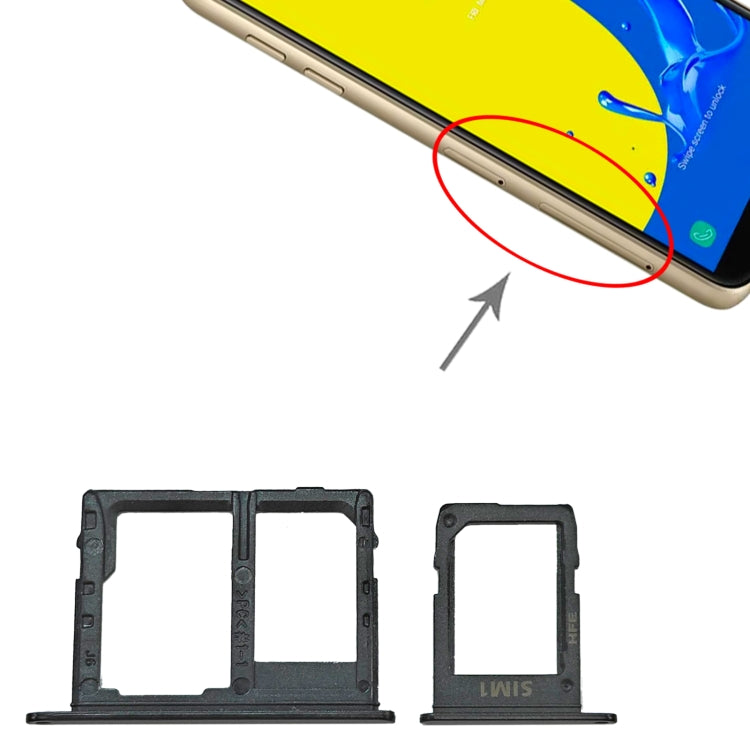 For Samsung Galaxy J4 2018 SM-J400 SIM Card Tray + SIM + Micro SD Card Tray (Black) - free shipping - PMc TechLife - Order now!