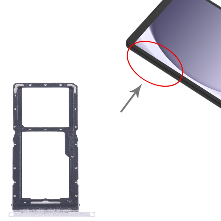 For Samsung Galaxy Tab A9 SM-X115 Original SIM + Micro SD Card Tray (Silver) - free shipping - PMc TechLife - Order now!