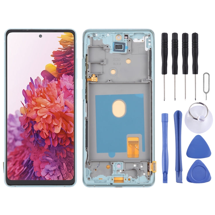 For Samsung Galaxy S20 FE SM-G780F 6.43 inch OLED LCD Screen Digitizer Full Assembly with Frame (Green) - free shipping - PMc TechLife - Order now!