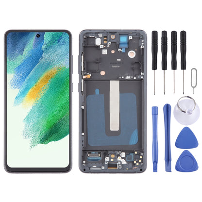 For Samsung Galaxy S21 FE 5G SM-G990B 6.43 inch EU Version OLED LCD Screen Digitizer Full Assembly with Frame (Black) - LCD Screen by PMC Jewellery | Online Shopping South Africa | PMC Jewellery | Buy Now Pay Later Mobicred