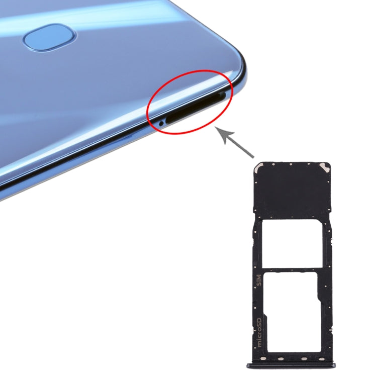 For Galaxy A20 A30 A50 SIM Card Tray + Micro SD Card Tray (Black) - free shipping - PMc TechLife - Order now!