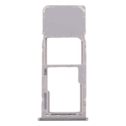 For Galaxy A20 A30 A50 SIM Card Tray + Micro SD Card Tray (Silver) - Card Socket by PMC Jewellery | Online Shopping South Africa | PMC Jewellery | Buy Now Pay Later Mobicred