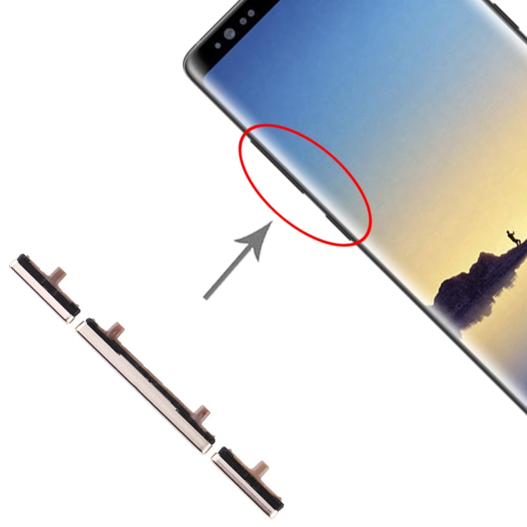 For Galaxy Note 8 10 Set Side Keys(Gold) - free shipping - PMc TechLife - Order now!