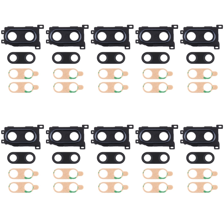 For Huawei Enjoy 9 Plus  10pcs Camera Lens Cover (Black) - Camera by PMC TechLife | Online Shopping South Africa | PMC TechLife | Buy Now Pay Later Mobicred