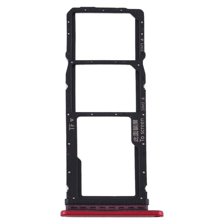 SIM Card Tray + SIM Card Tray + Micro SD Card Tray for Huawei Y7p (Red) - Card Socket by PMc TechLife | Online Shopping South Africa | PMc TechLife | Buy Now Pay Later Mobicred