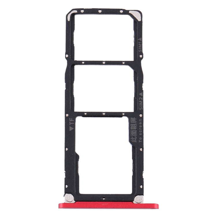 SIM Card Tray + SIM Card Tray + Micro SD Card Tray for Huawei Enjoy Max (Red) - Card Socket by PMc TechLife | Online Shopping South Africa | PMc TechLife | Buy Now Pay Later Mobicred