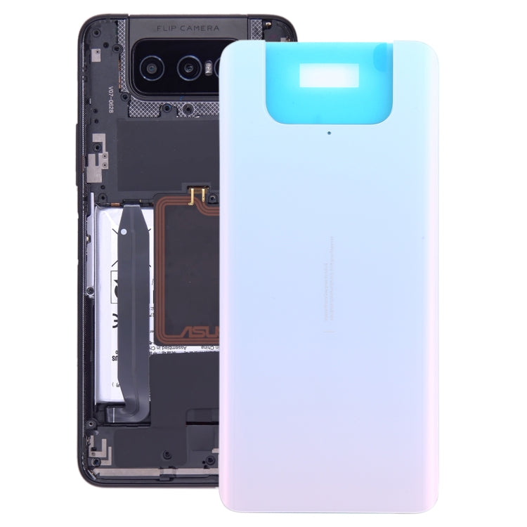 Glass Battery Back Cover for Asus Zenfone 7 ZS670KS(White) - Back Cover by PMc TechLife | Online Shopping South Africa | PMc TechLife | Buy Now Pay Later Mobicred