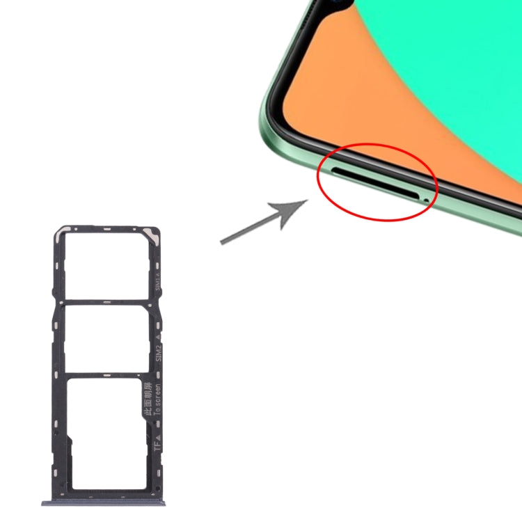 For OPPO Realme C11 RMX2185  SIM Card Tray + SIM Card Tray + Micro SD Card Tray (Grey) - free shipping - PMC TechLife - Order now!