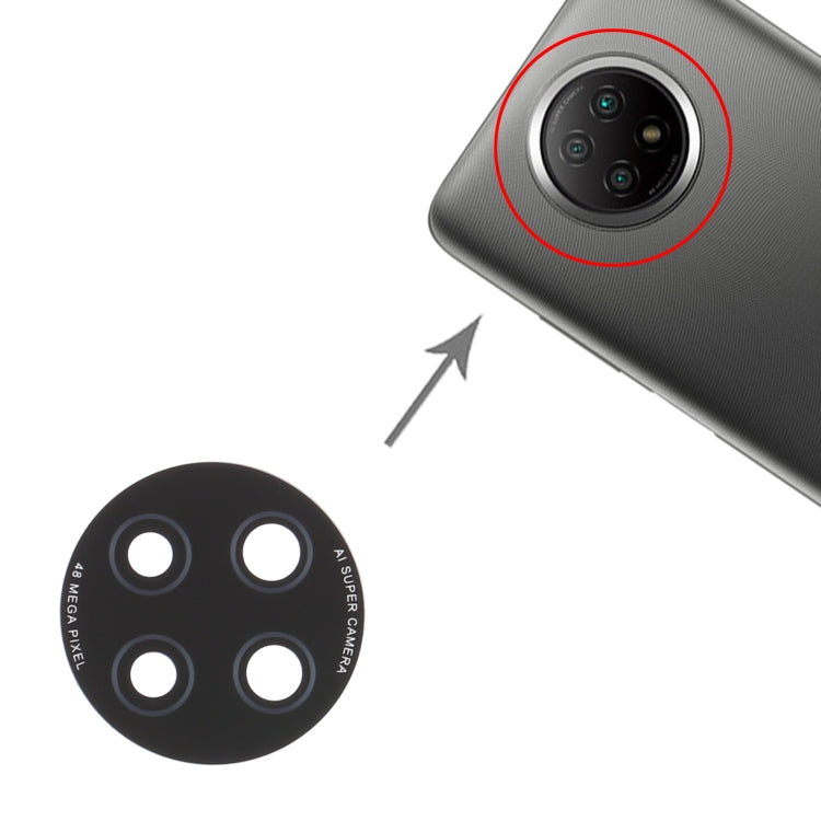 10 PCS Back Camera Lens for Xiaomi Redmi Note 9 5G M2007J22C - Camera by PMC TechLife | Online Shopping South Africa | PMC TechLife
