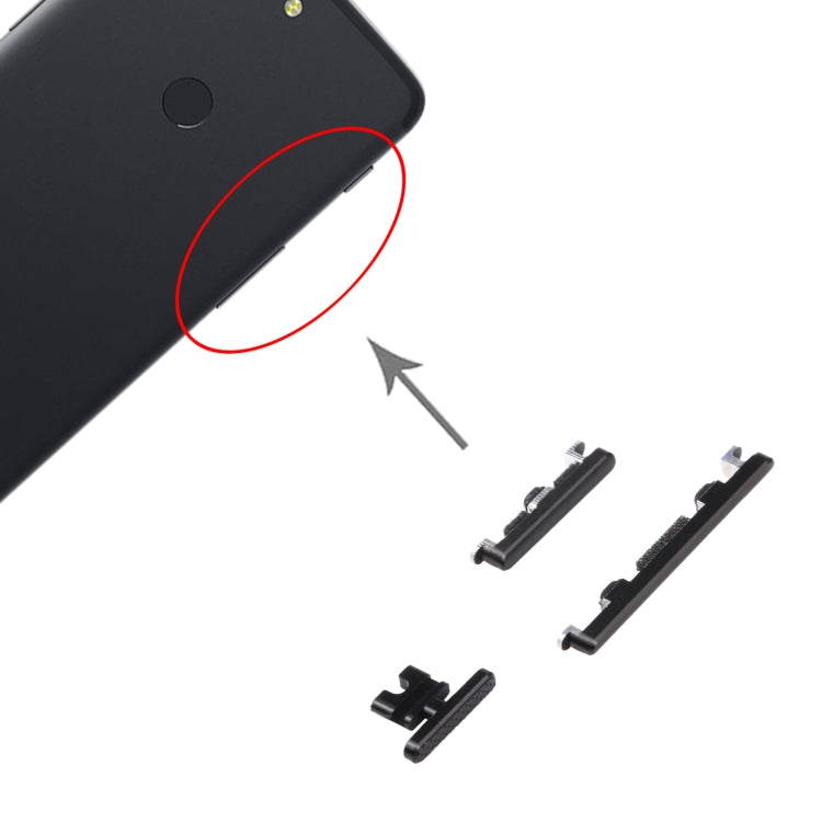 For OnePlus 5T / 5 Power Button and Volume Control Button (Black) - Home key & Side Key by PMc TechLife | Online Shopping South Africa | PMc TechLife | Buy Now Pay Later Mobicred