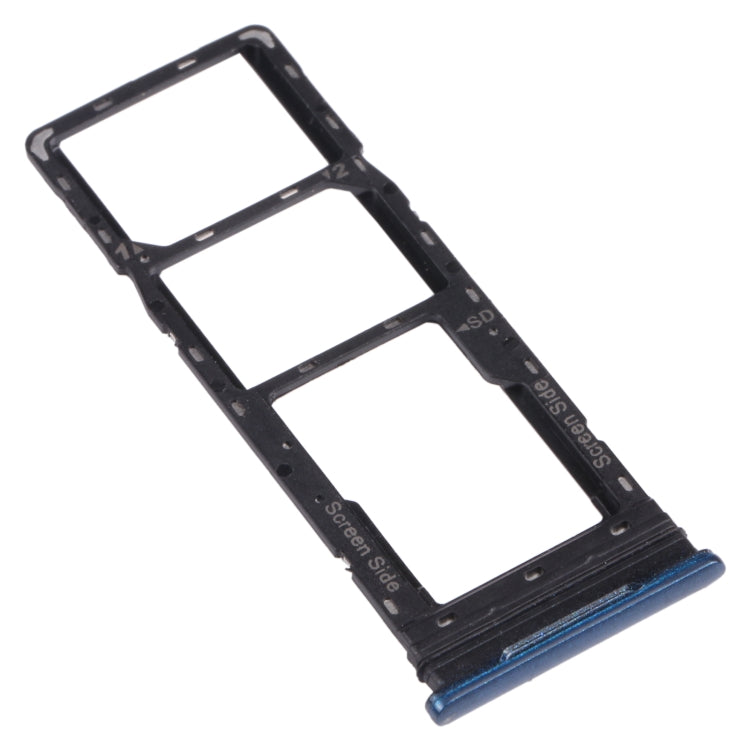 For infinix Smart 5 X657 X657C SIM Card Tray + SIM Card Tray + Micro SD Card Tray (Blue) - Card Tray by PMc TechLife | Online Shopping South Africa | PMc TechLife | Buy Now Pay Later Mobicred