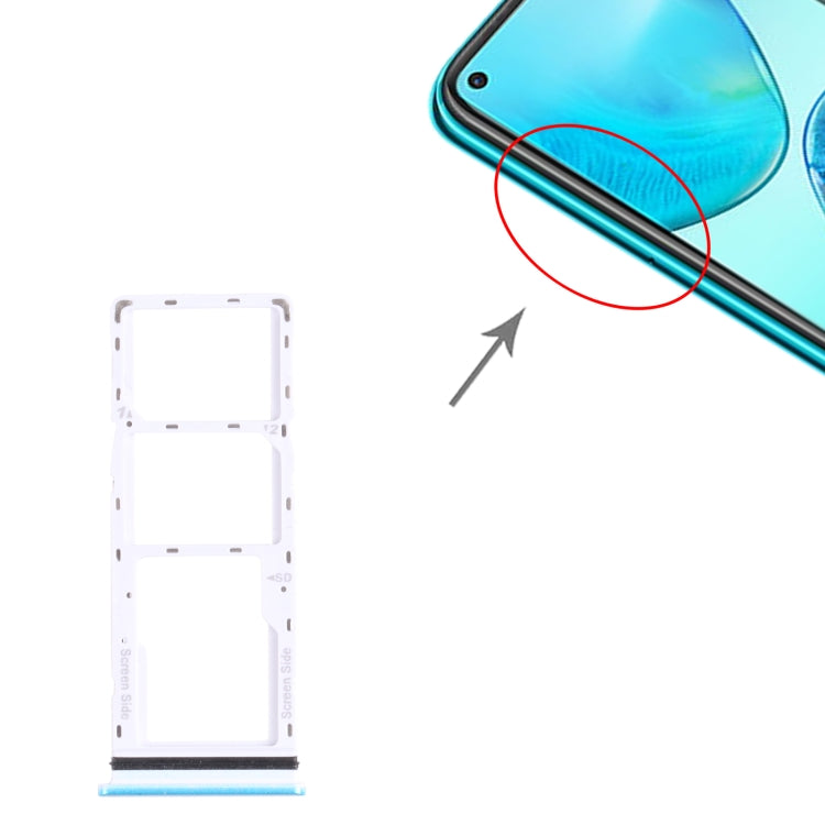 For Infinix Note 8i X683 SIM Card Tray + SIM Card Tray + Micro SD Card Tray (Green) - Card Tray by PMc TechLife | Online Shopping South Africa | PMc TechLife | Buy Now Pay Later Mobicred