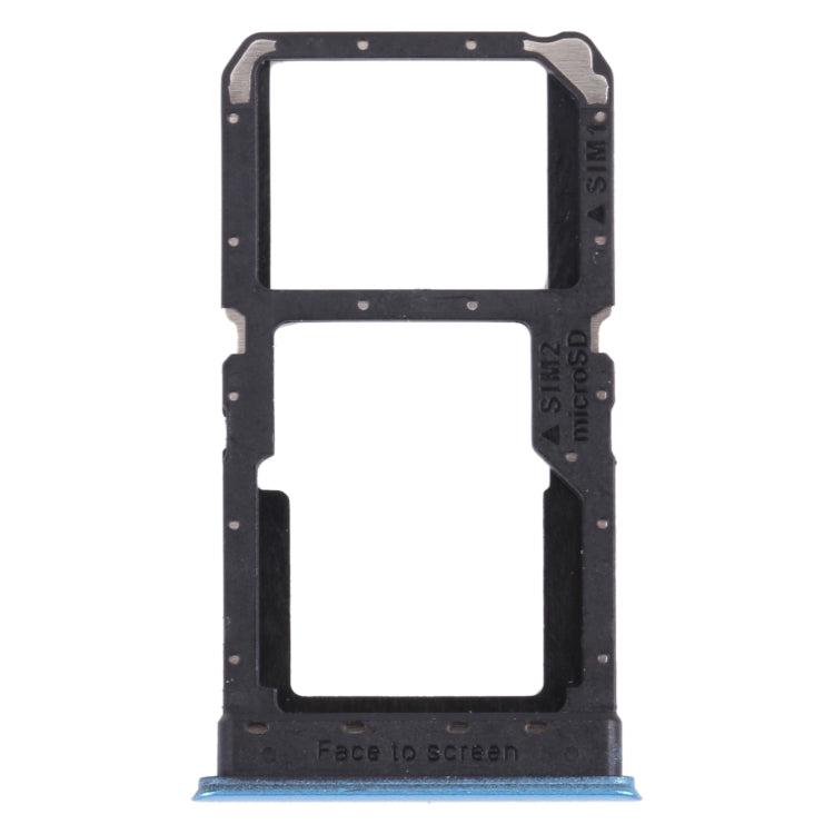For OPPO Realme V5 5G  SIM Card Tray + SIM Card Tray / Micro SD Card Tray (Blue) - Card Socket by PMc TechLife | Online Shopping South Africa | PMc TechLife | Buy Now Pay Later Mobicred