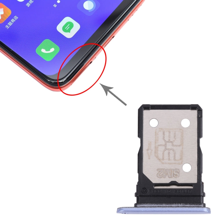For OPPO Realme V15 5G SIM Card Tray + SIM Card Tray (Silver) - free shipping - PMc TechLife - Order now!
