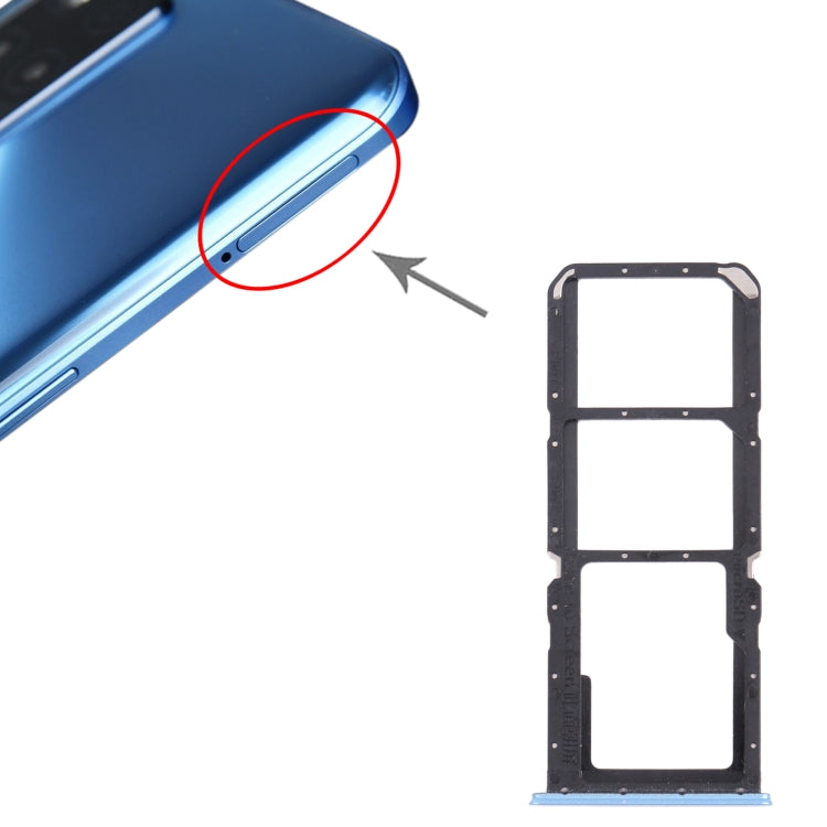 For OPPO Realme V13 5G SIM Card Tray + SIM Card Tray + Micro SD Card Tray (Silver) - Card Socket by PMc TechLife | Online Shopping South Africa | PMc TechLife | Buy Now Pay Later Mobicred
