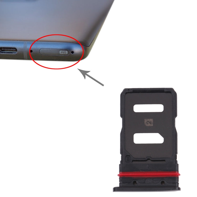 SIM Card Tray + SIM Card Tray for Asus Zenfone 8 ZS590KS(Frosted Black) - Card Tray by PMc TechLife | Online Shopping South Africa | PMc TechLife | Buy Now Pay Later Mobicred
