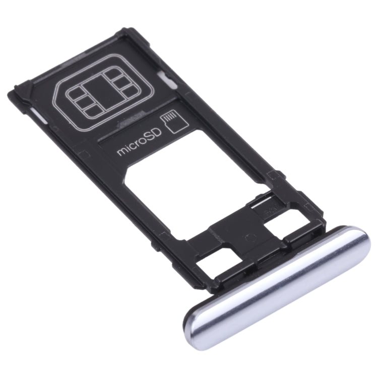 SIM Card Tray + Micro SD Card Tray for Sony Xperia 1 / Xperia XZ4 (Grey) - Card Tray by PMC TechLife | Online Shopping South Africa | PMC TechLife | Buy Now Pay Later Mobicred