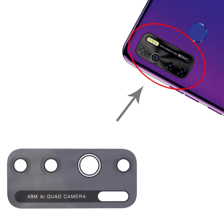For Tecno Camon 15 CD7 10pcs Back Camera Lens - Camera Parts by PMc TechLife | Online Shopping South Africa | PMc TechLife | Buy Now Pay Later Mobicred