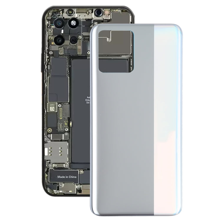 For OPPO Realme 8 4G RMX3085 Battery Back Cover (Silver) - Back Cover by PMC TechLife | Online Shopping South Africa | PMC TechLife | Buy Now Pay Later Mobicred