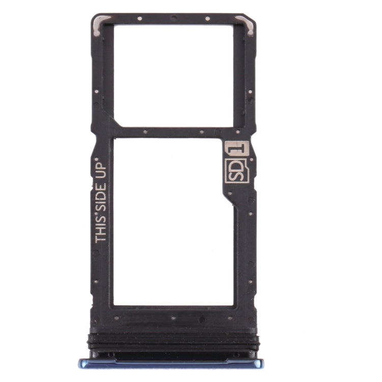 SIM Card Tray + Micro SD Card Tray for Motorola Moto G100 (Blue) - Card Socket by PMc TechLife | Online Shopping South Africa | PMc TechLife | Buy Now Pay Later Mobicred