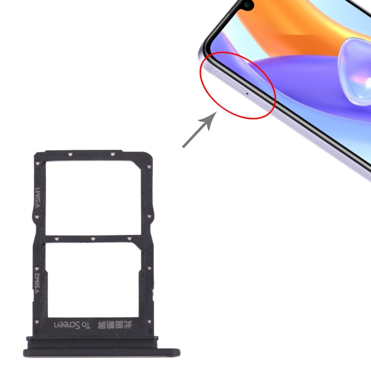 SIM Card Tray + SIM Card Tray for Honor Play5 5G (Black) - Card Socket by PMc TechLife | Online Shopping South Africa | PMc TechLife | Buy Now Pay Later Mobicred