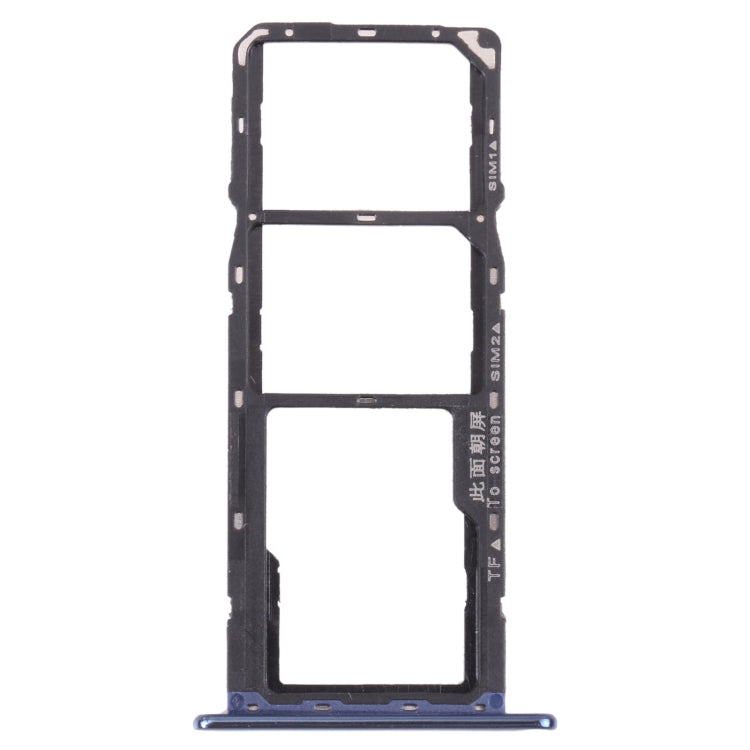 SIM Card Tray + SIM Card Tray + Micro SD Card Tray for Honor 7A Pro (Blue) - Card Socket by PMc TechLife | Online Shopping South Africa | PMc TechLife | Buy Now Pay Later Mobicred