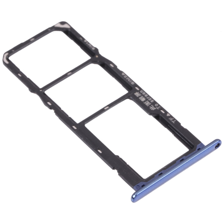 SIM Card Tray + SIM Card Tray + Micro SD Card Tray for Honor 7A Pro (Blue) - Card Socket by PMc TechLife | Online Shopping South Africa | PMc TechLife | Buy Now Pay Later Mobicred