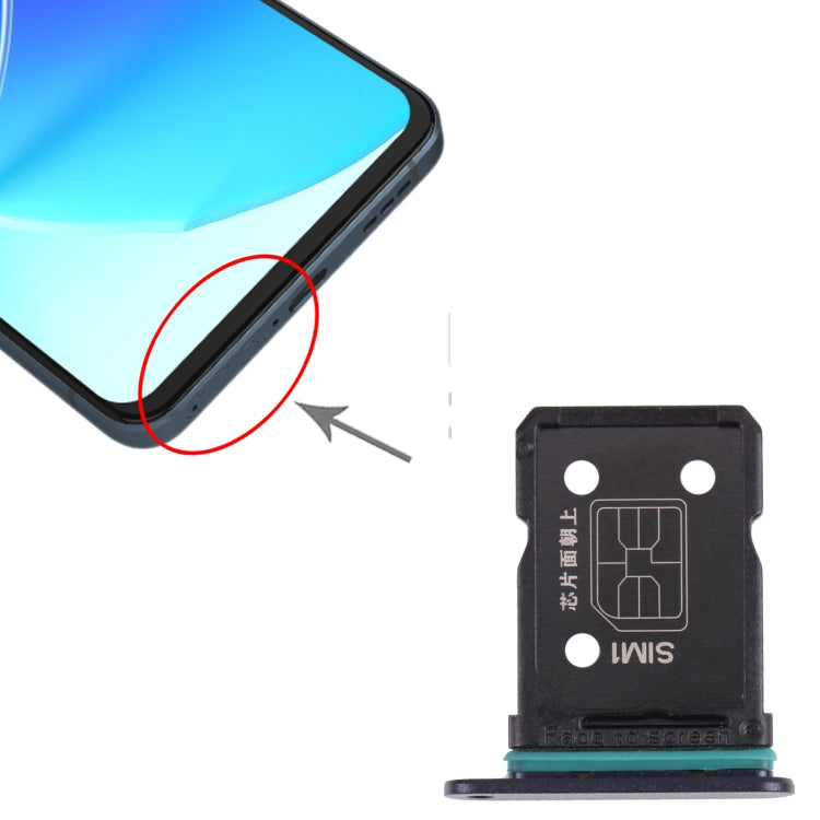 For OPPO Reno6 Z CPH2237 SIM Card Tray + SIM Card Tray (Black) - Card Tray by PMc TechLife | Online Shopping South Africa | PMc TechLife | Buy Now Pay Later Mobicred