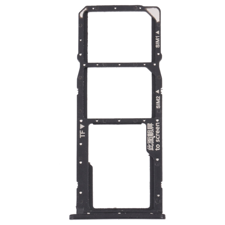 SIM Card Tray + SIM Card Tray + Micro SD Card Tray for Honor 7C (Black) - Card Socket by PMc TechLife | Online Shopping South Africa | PMc TechLife | Buy Now Pay Later Mobicred