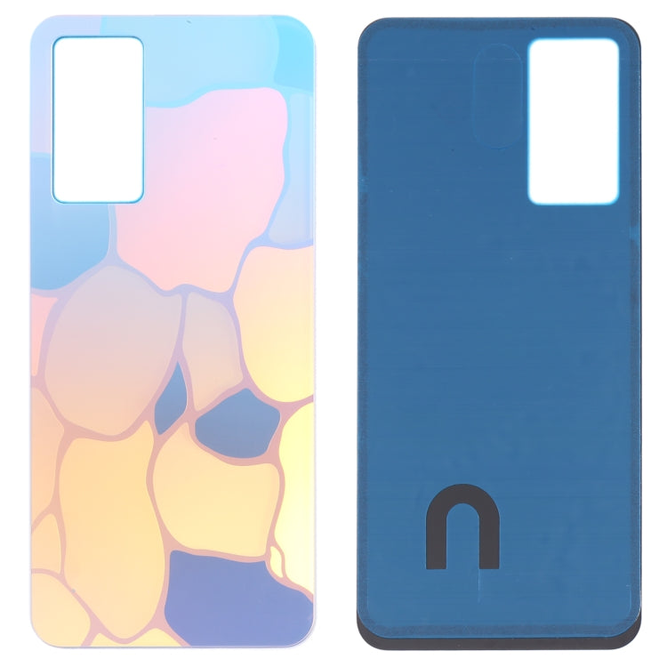 For vivo Y75 4G 2022/V23e Glass Battery Back Cover (Blue) - Back Cover by PMC TechLife | Online Shopping South Africa | PMC TechLife | Buy Now Pay Later Mobicred