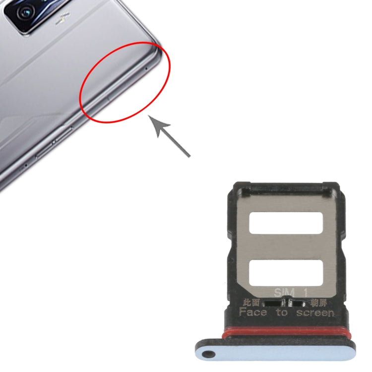 For Xiaomi Redmi K50/K50 Pro SIM Card Tray + SIM Card Tray (Silver) - Card Tray by PMc TechLife | Online Shopping South Africa | PMc TechLife | Buy Now Pay Later Mobicred
