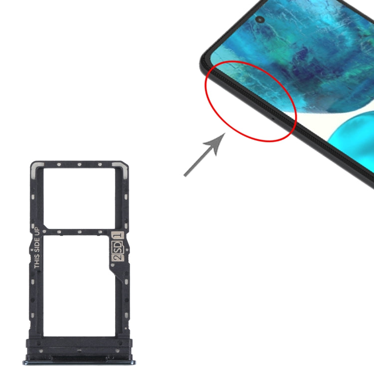For Motorola Moto G52 SIM Card Tray + SIM / Micro SD Card Tray (Black) - Card Socket by PMC TechLife | Online Shopping South Africa | PMC TechLife
