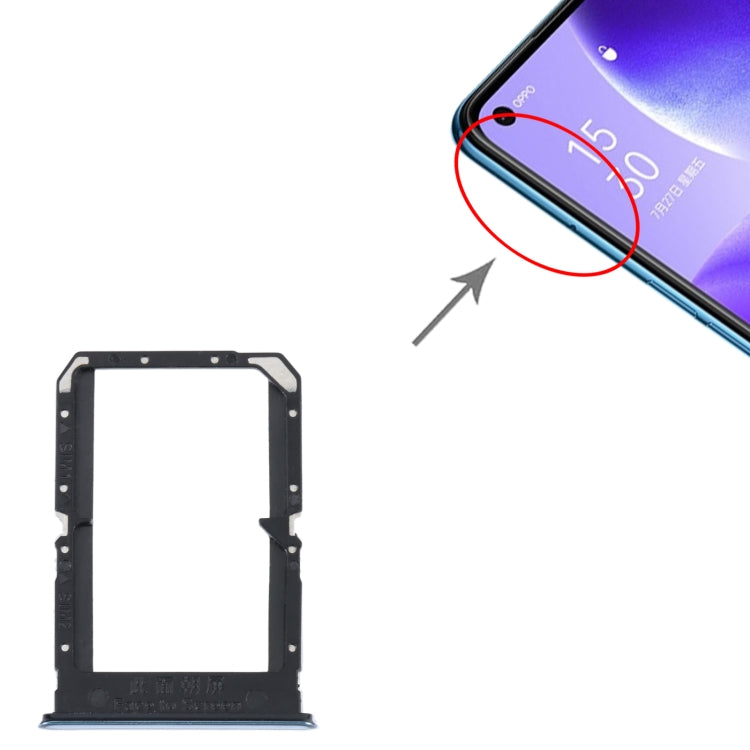 For OPPO Reno5 4G SIM Card Tray + SIM Card Tray (Silver) - Card Socket by PMc TechLife | Online Shopping South Africa | PMc TechLife | Buy Now Pay Later Mobicred