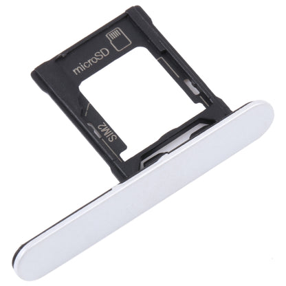 For Sony Xperia XZ1 Compact Original SIM Card Tray + Micro SD Card Tray (Silver) - Card Tray by PMC Jewellery | Online Shopping South Africa | PMC Jewellery