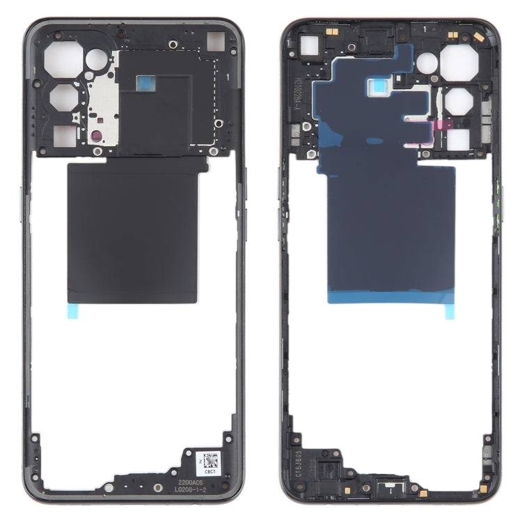 For OPPO Reno5 5G Original Middle Frame Bezel Plate (Black) - Frame Bezel Plate by PMC TechLife | Online Shopping South Africa | PMC TechLife