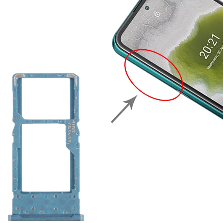 For Nokia X10 Original SIM + SIM / Micro SD Card Tray (Green) - Card Tray by PMC TechLife | Online Shopping South Africa | PMC TechLife