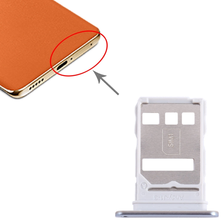 For Honor X9b SIM Card Tray (Silver) - Card Socket by PMc TechLife | Online Shopping South Africa | PMc TechLife | Buy Now Pay Later Mobicred