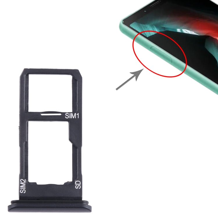 For Sony Xperia 10 II Original SIM + SIM / Micro SD Card Tray (Black) - Card Tray by PMC TechLife | Online Shopping South Africa | PMC TechLife