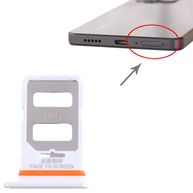 For Xiaomi Poco X5 Pro SIM Card Tray + SIM Card Tray (White) - Card Tray by PMC TechLife | Online Shopping South Africa | PMC TechLife